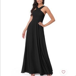 Black Azazie Highneck Bridesmaid Dress
